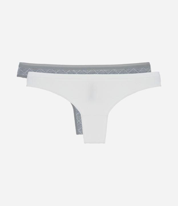 Kit 02 Calcinhas Biquíni Fio em Algodão com Estampa Love - 1