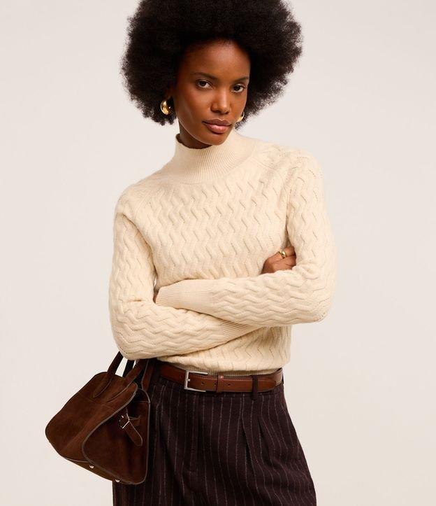 Suéter em Tricô com Textura Zig Zag - 2