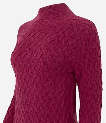 Suéter em Tricô com Textura Zig Zag