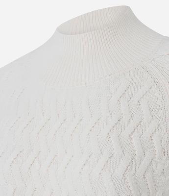 Suéter em Tricô com Textura Zig Zag