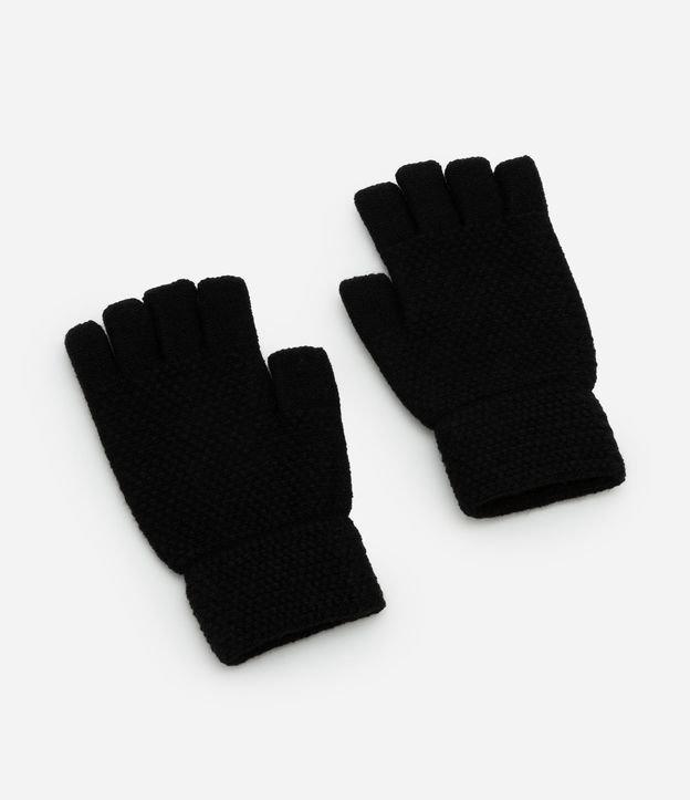 Luva em Tricô com Textura sem Dedos - 1