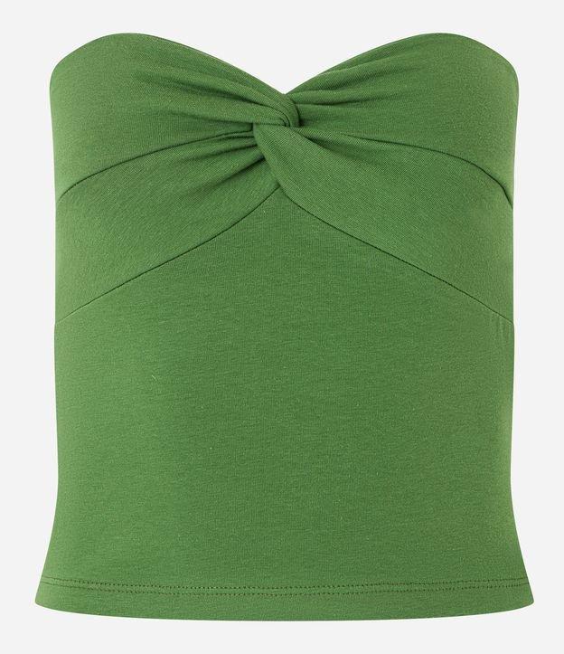 Blusa Tomara que Caia em Algodão com Detalhe de Nó no Decote - 1