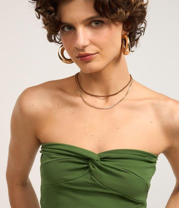 Blusa Tomara que Caia em Algodão com Detalhe de Nó no Decote - 2