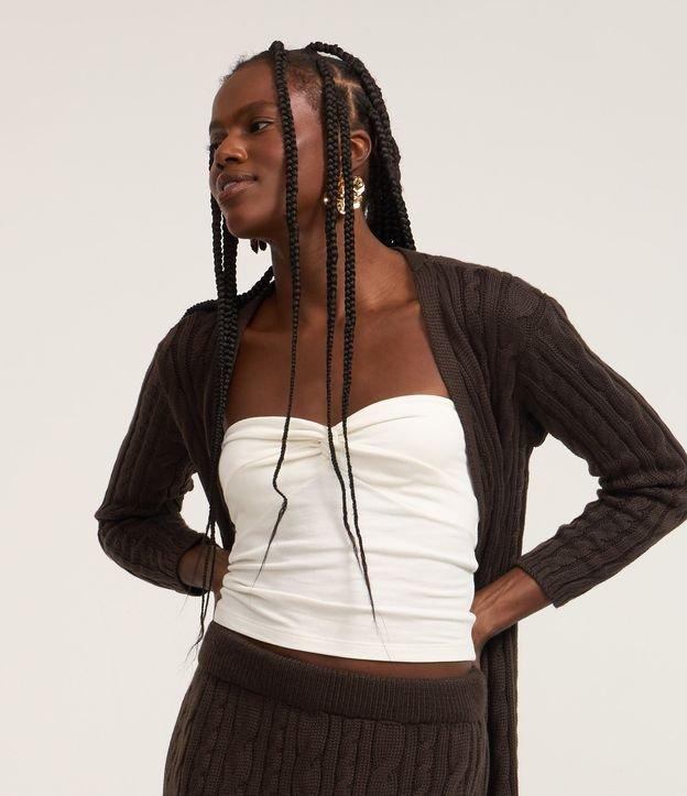 Blusa Tomara que Caia em Algodão com Detalhe de Nó no Decote - 2