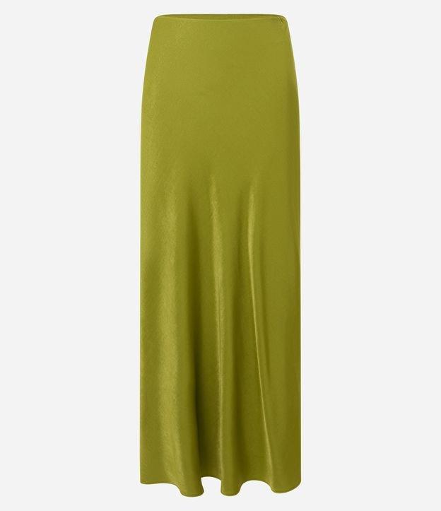 Saia Longa em Crepe com Textura Acetinada - 1