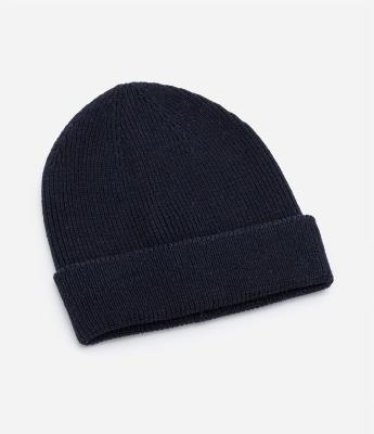 Touca em Tricô com Efeito Lavado