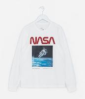 Camiseta Infantil com Estampa NASA - Tam 7 a 14 Anos - 1