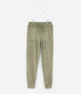 Calça Jogger Infantil em Plush com Bolso Funcional - Tam 5 a 14 anos