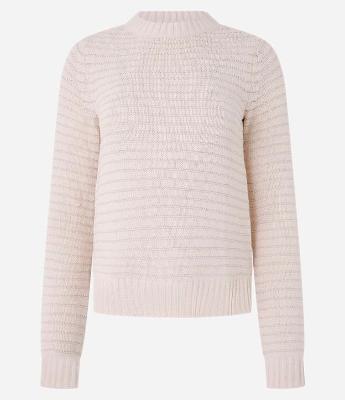 Suéter Slim em Chenille com Fenda Lateral e Fio Metalizado