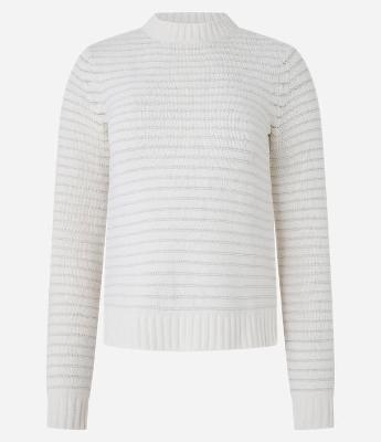 Suéter Slim em Chenille com Fenda Lateral e Fio Metalizado