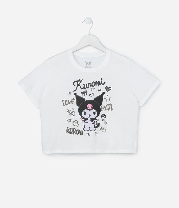 Camiseta Cropped com Estampa da Kuromi - Tam 5 a 14 Anos - 1