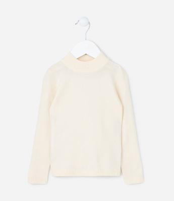 Blusa Infantil em Ribana com Gola Alta - Tam 1 a 5 Anos