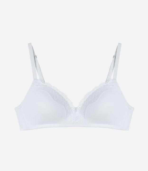 Sutiã Bojo Triangular em Microfibra com Detalhes em Renda - 1