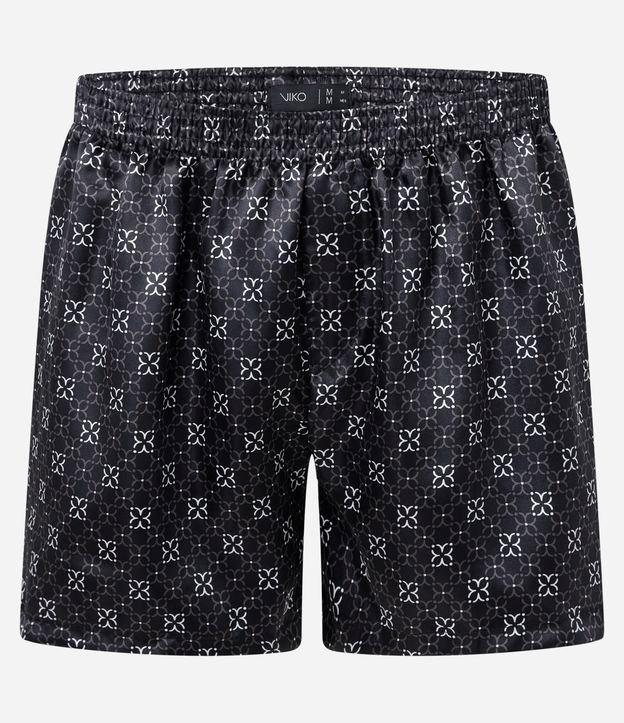 Cueca Samba Canção em Cetim com Estampa de Gravataria - 1