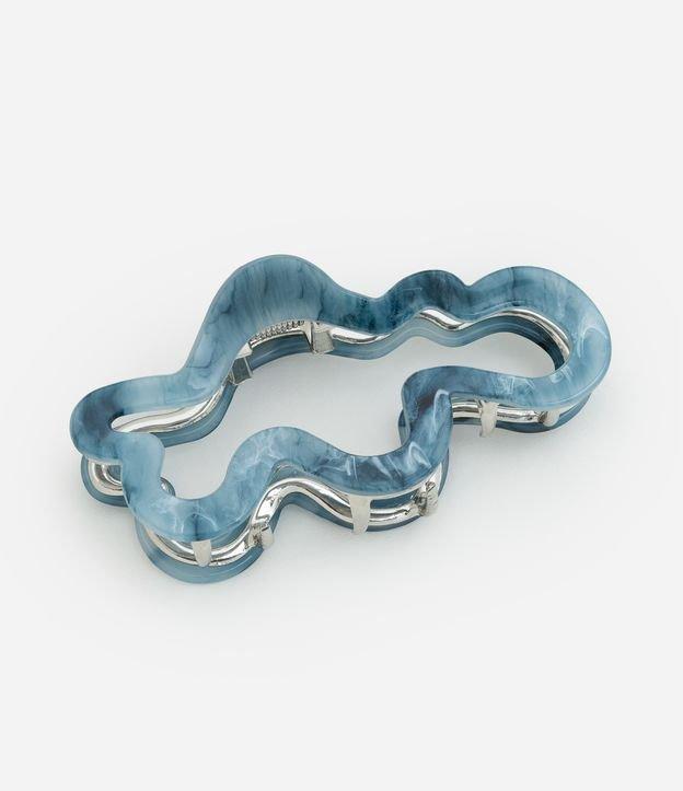 Piranha de Cabelo com Formato Orgânico Vazado Marmorizado - 1