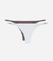 Kit 02 Calcinhas String Fio em Microfibra com Renda - 2