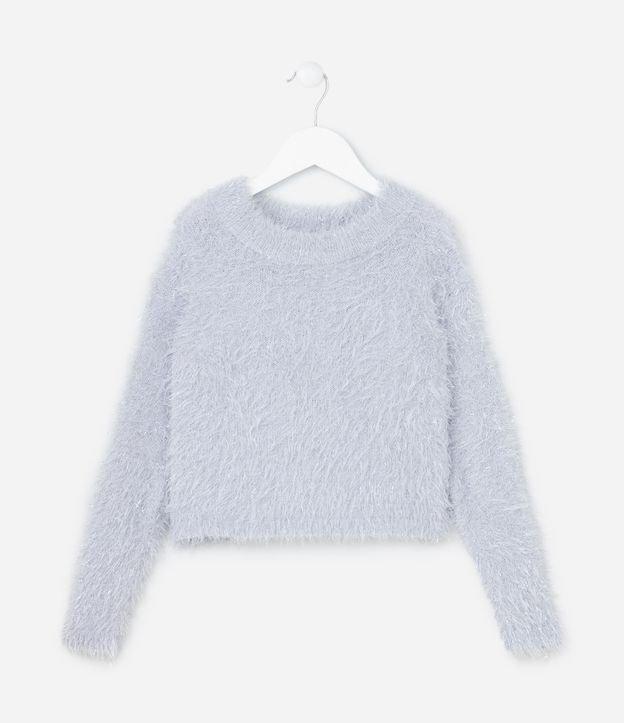 Suéter Infantil Peludinho com Fio Metalizado - Tam 5 a 14 Anos - 1