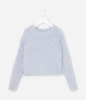 Suéter Infantil Peludinho com Fio Metalizado - Tam 5 a 14 Anos - 1