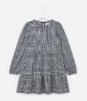 Vestido Infantil em Ponto Roma com Estampa Xadrez - Tam 5 a 14 Anos - 1