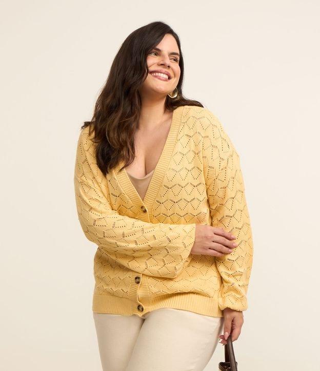 Cardigan Texturizado em Tricô Curve & Plus Size - 2