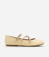 Sapatilha em PU com 03 Tiras e Fivelas - 1