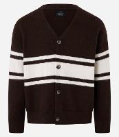 Cardigan Boxy em Tricô com Listras - 1