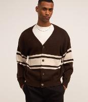 Cardigan Boxy em Tricô com Listras - 2