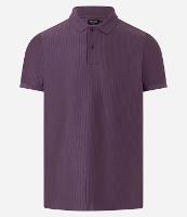 Camisa Polo Slim com Textura Vertical Listrada - 1