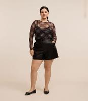 Bermuda Clochard em Material Sintético Curve & Plus Size - 2