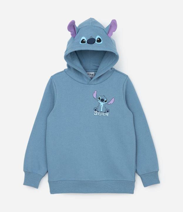 Casaco Infantil com Capuz e Orelhinhas do Stitch - Tam 4 a 10 Anos - 1