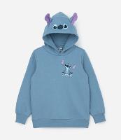 Casaco Infantil com Capuz e Orelhinhas do Stitch - Tam 4 a 10 Anos - 1