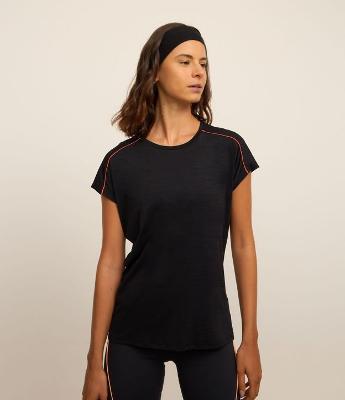 Top Esportivo em Poliamida com Barra Contrastante