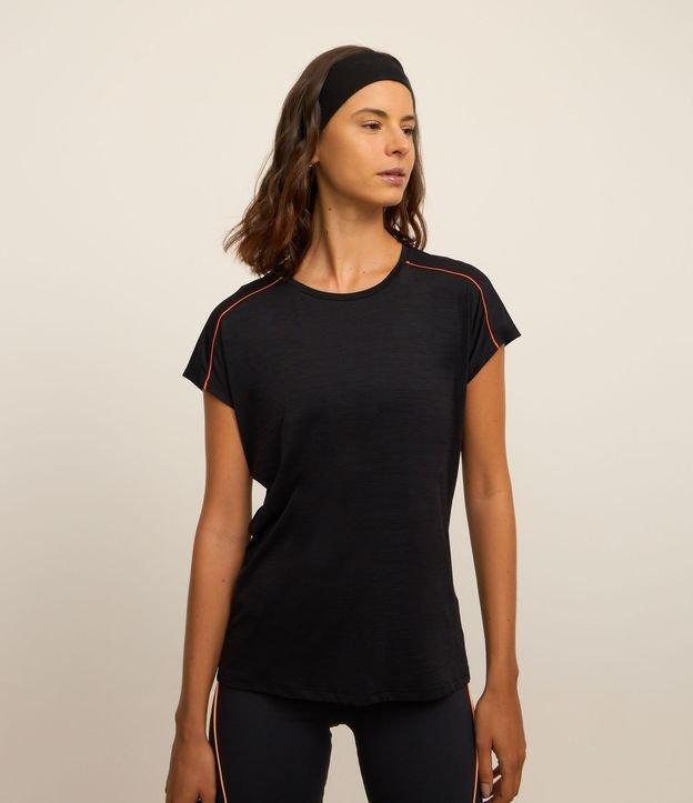 Top Esportivo em Poliamida com Barra Contrastante - 1