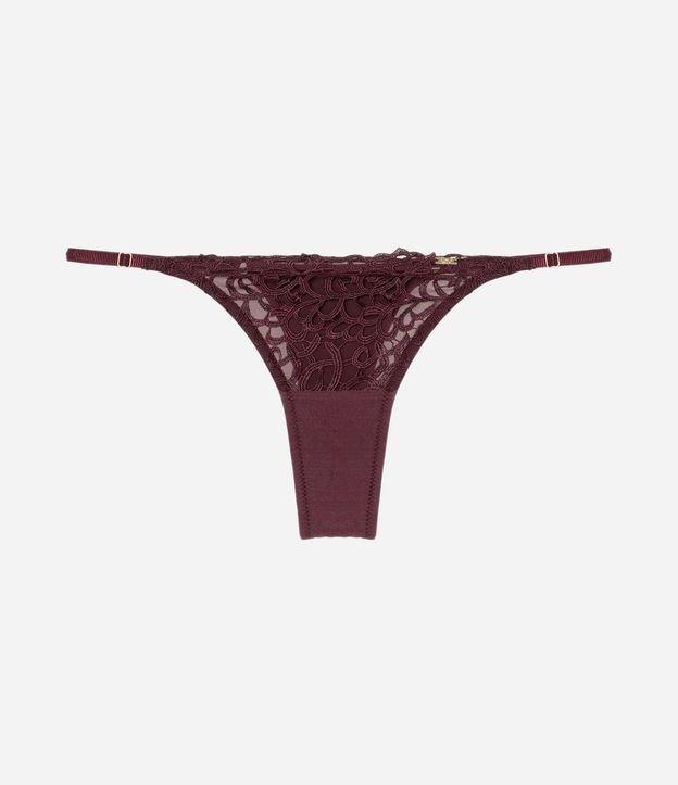 Calcinha String Fio Duplo em Renda - 1