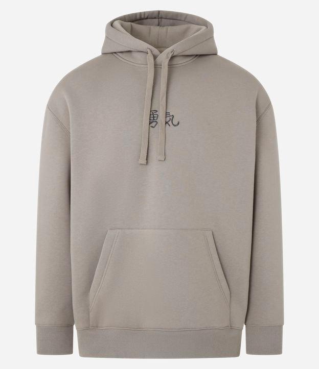 Casaco Relaxed em Fleece com Estampa de Tigre e Dragão Oriental - 1