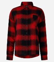 Camisa Oversized em Flanela Xadrez com Bolsinho - 1