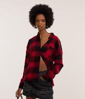 Camisa Oversized em Flanela Xadrez com Bolsinho - 3