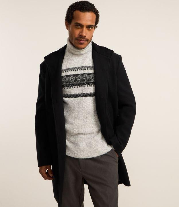 Casaco Alongado com Textura e Forro Removível - 2