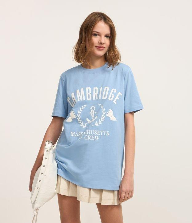 Camiseta T-shirt em Algodão com Estampa Cambridge - 1