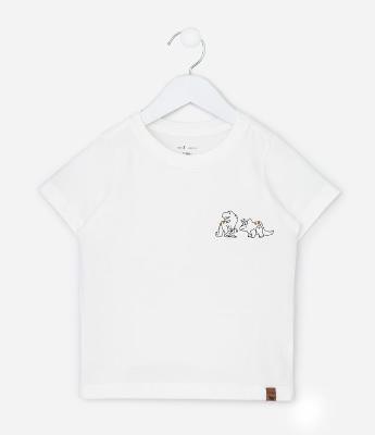 Camiseta Infantil com Estampa de Dinos - Tam 1 a 6 Anos