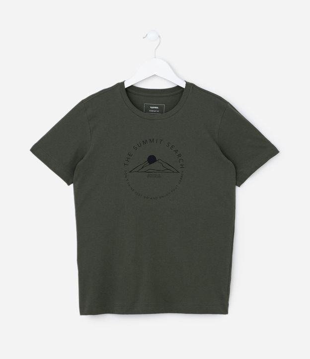 Camiseta Infantil com Estampa Montanhas - Tam 5 a 14 Anos - 1