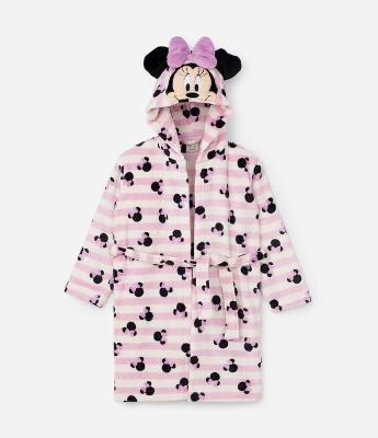 Roupão Infantil Quentinho Estampa da Minnie - Tam 3 a 8 Anos