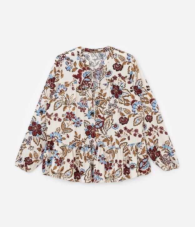 Blusa em Viscose com Estampa Floral Curve & Plus Size - 1
