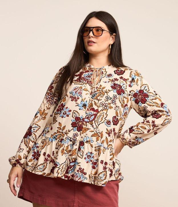 Blusa em Viscose com Estampa Floral Curve & Plus Size - 2