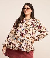 Blusa em Viscose com Estampa Floral Curve & Plus Size - 2
