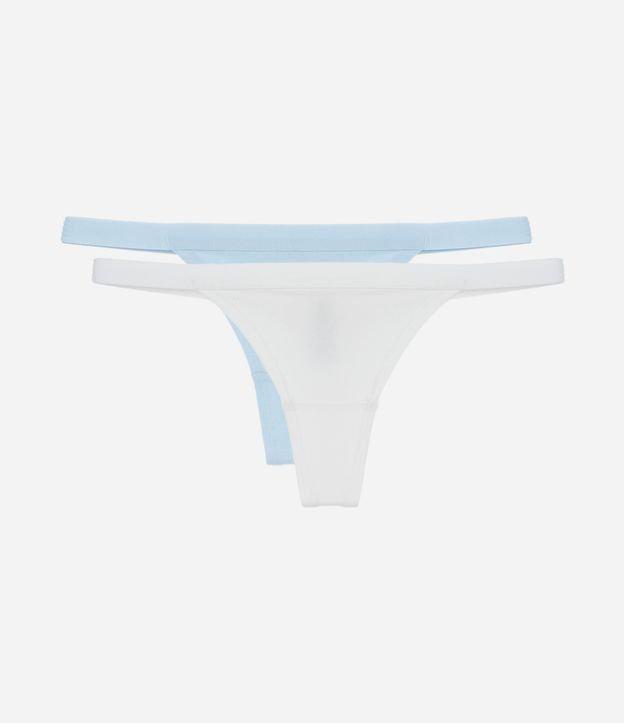 Kit 02 Calcinhas String Fio em Algodão Básicas - 1