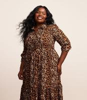 Vestido Midi em Crepe com Estampa Animal Print Curve & Plus Size - 3