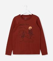 Camiseta Infantil com Estampa Paisagem de Cactos - Tam 5 a 14 Anos - 1