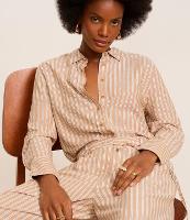 Camisa em Viscolinho Listrado com Fios Tintos - 2