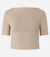 Blusa Cropped em Microfibra com Decote Degagê - 1